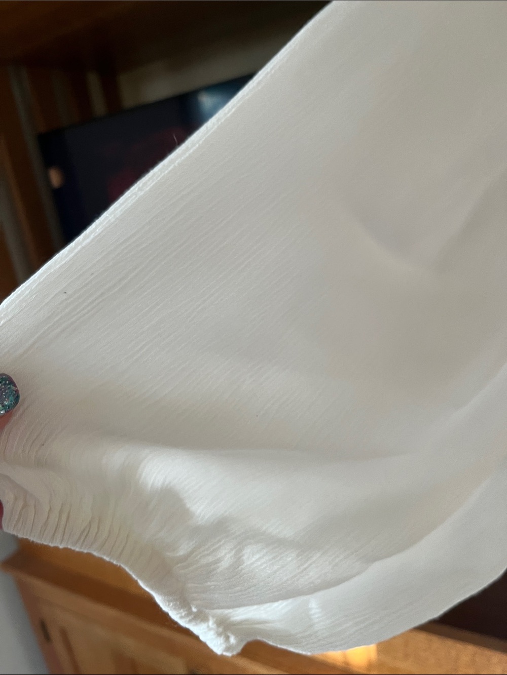 Bohemian Long White Maxi Dress with Button Detail - Picture 3 of 8